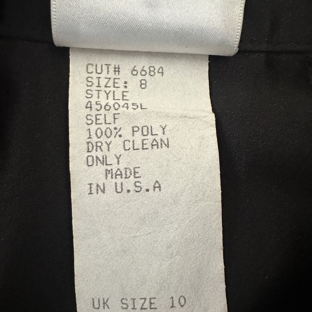 VTG Tadashi Black Satin Maxi Skirt Evening Formal 8 USA Gala Glam Cocktail Party - Picture 7 of 9